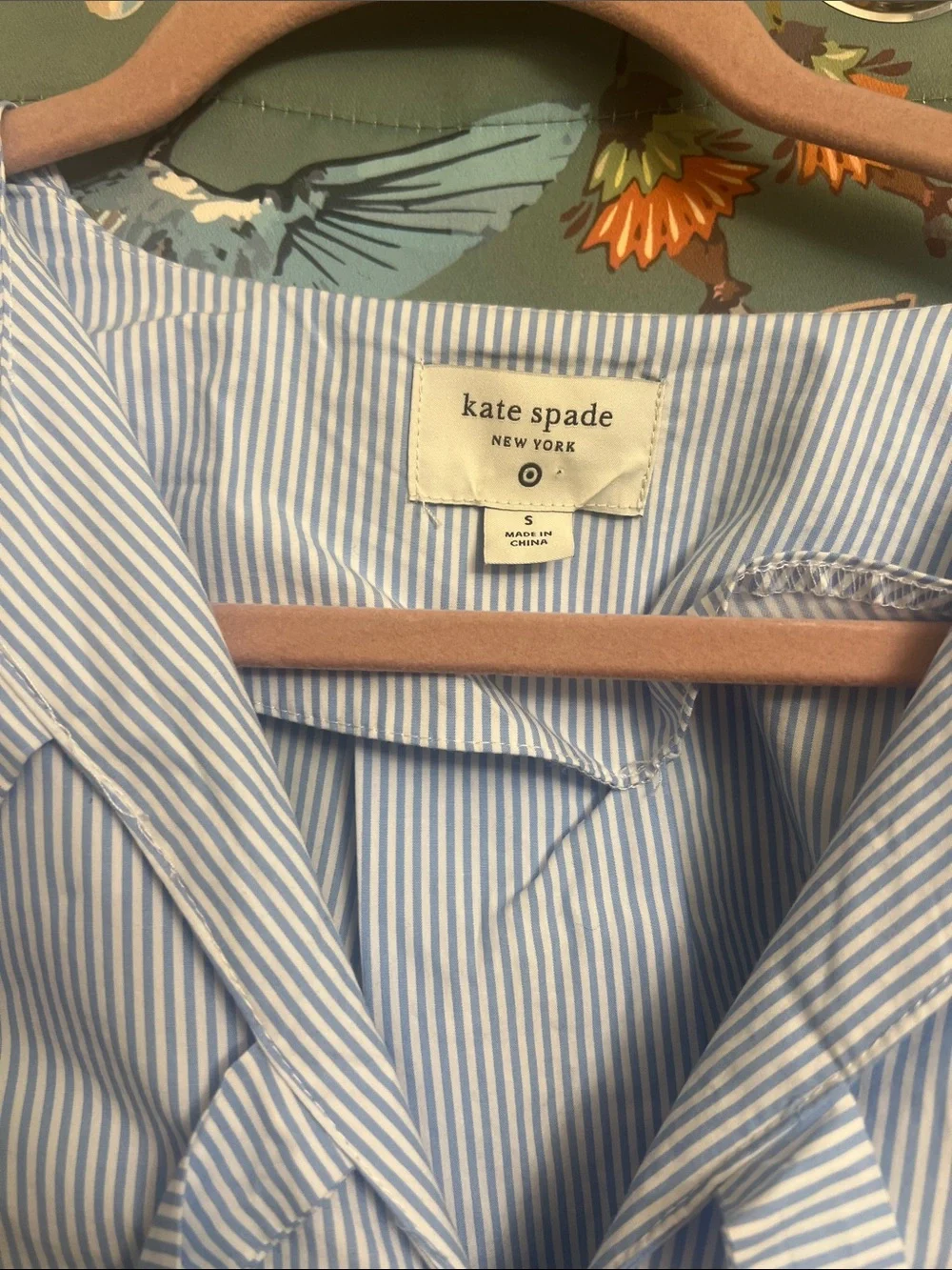kate spade Blue and White Striped Collared Shirt